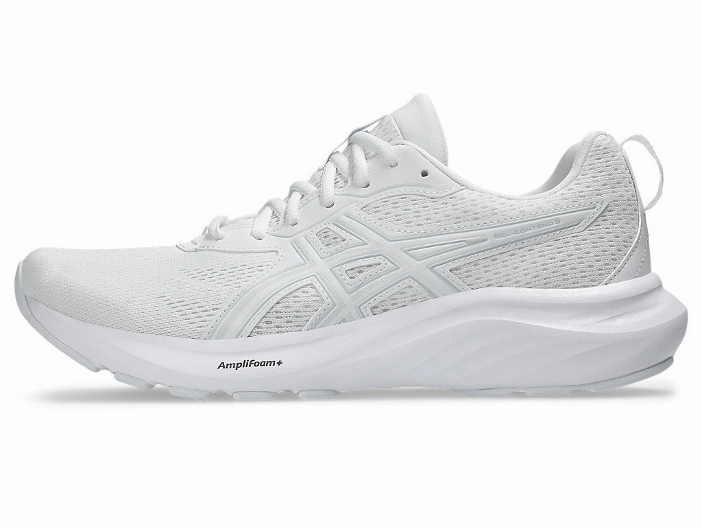 ASICS MEN'S GEL CONTEND 9 WHITE/GREY RUNNING SHOE