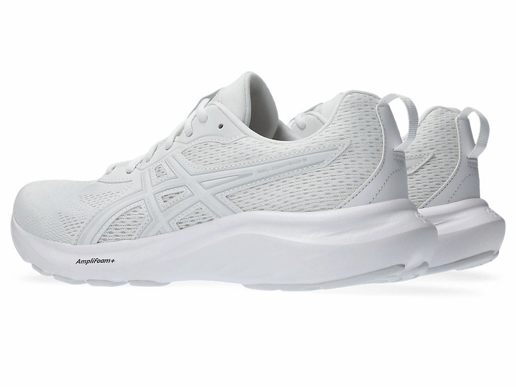 ASICS MEN'S GEL CONTEND 9 WHITE/GREY RUNNING SHOE