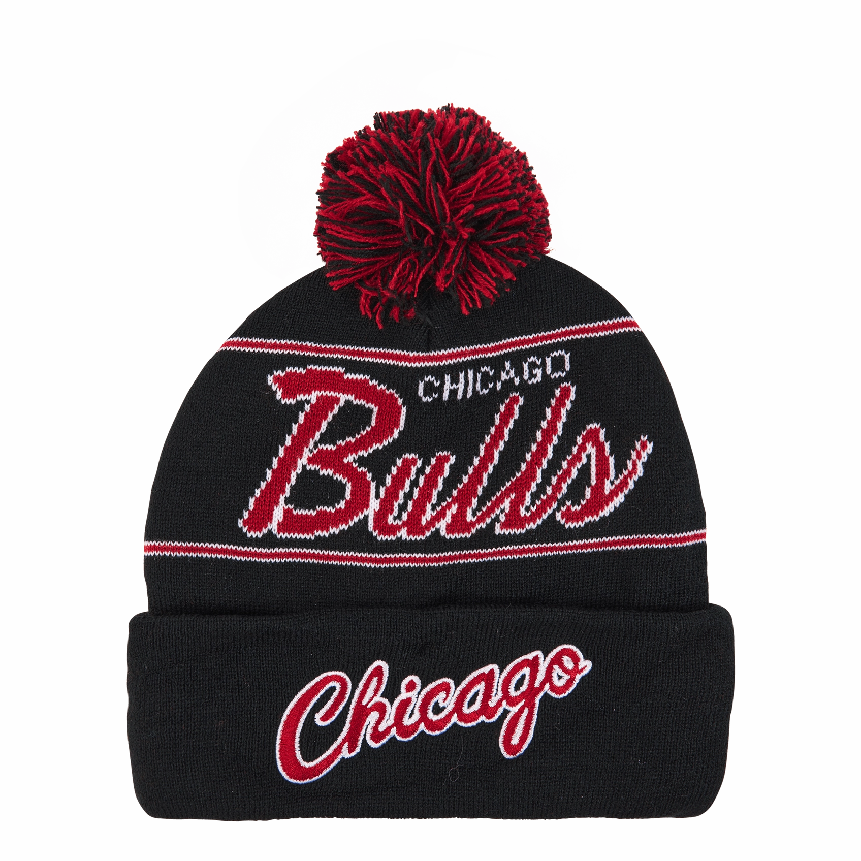 Bulls Script Pom Beanie HWC
