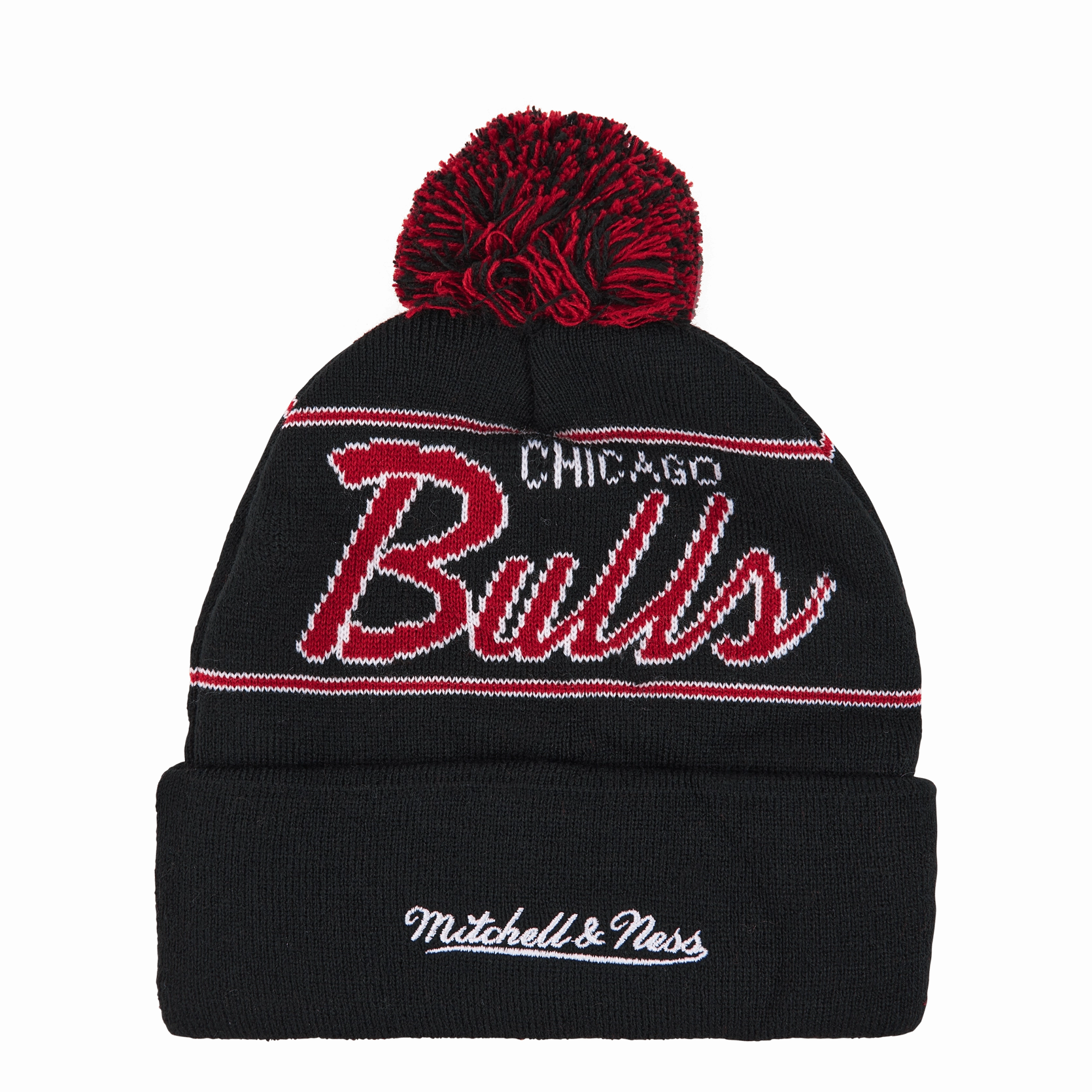 Bulls Script Pom Beanie HWC