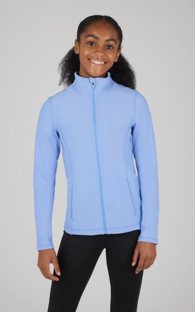 Girls Ribbed Zipper Jacket
