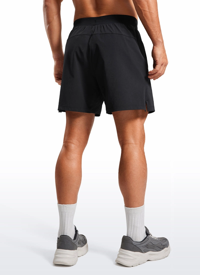 Lightweight Stretchy Athletic Workout Shorts with Zipper Pocket 5''