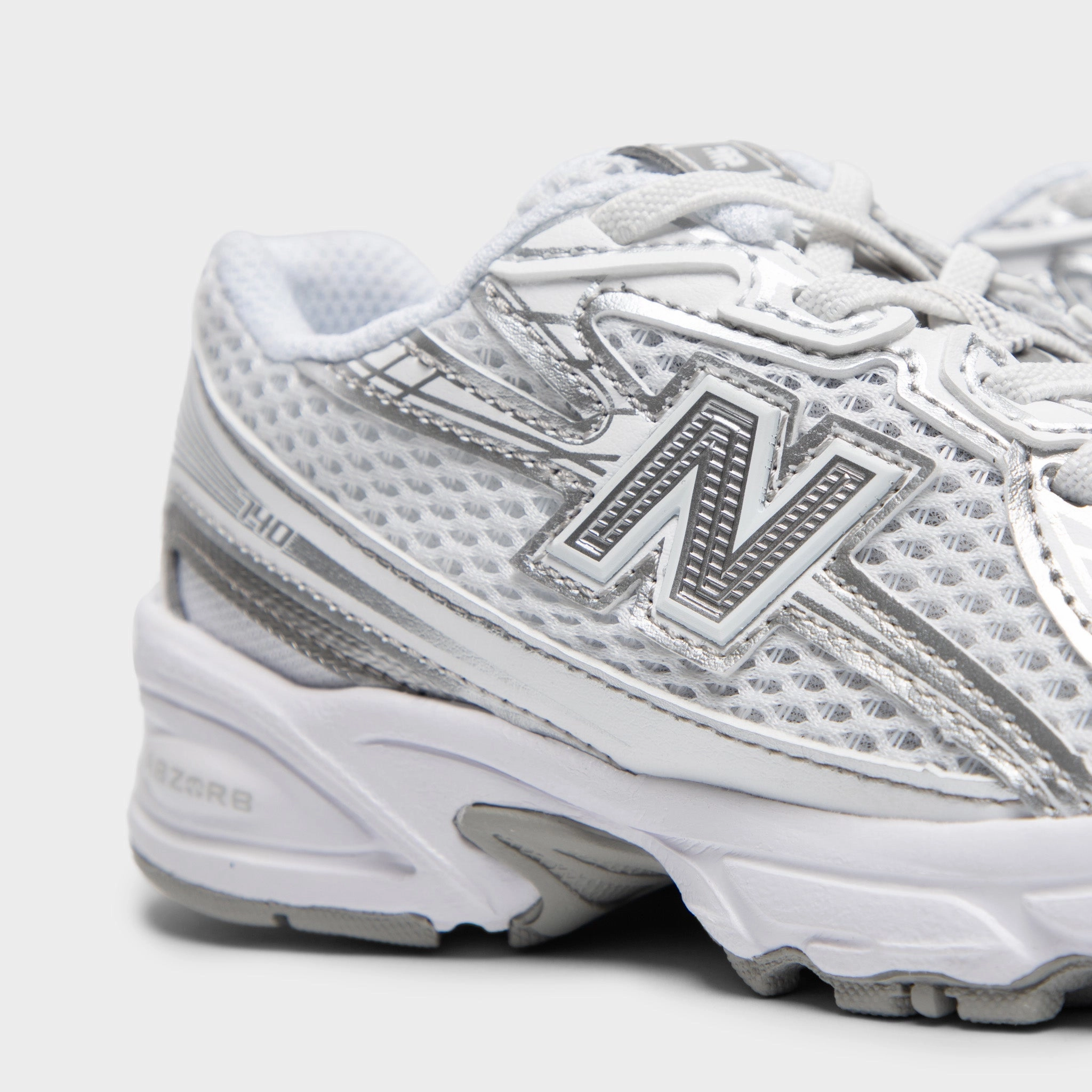 New Balance Children's 740 White / Silver Metallic