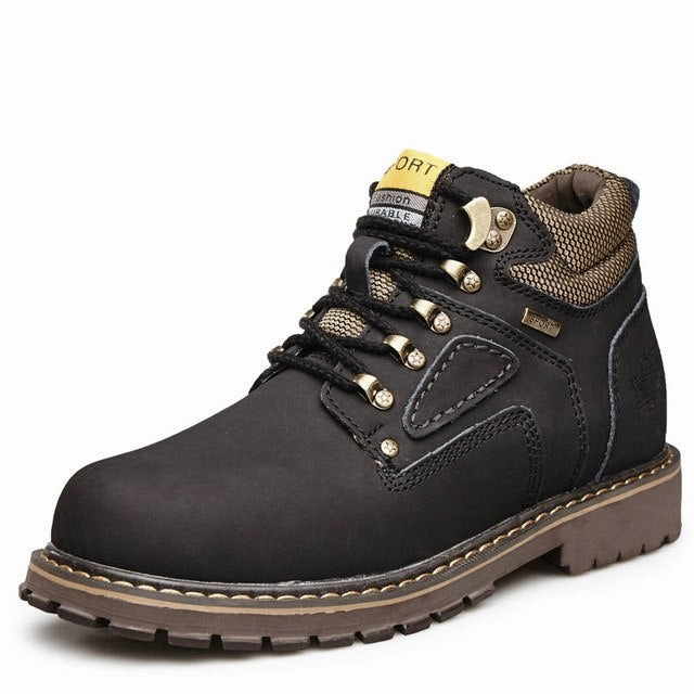 West Louis™ Brand Warm Winter Leather Boots