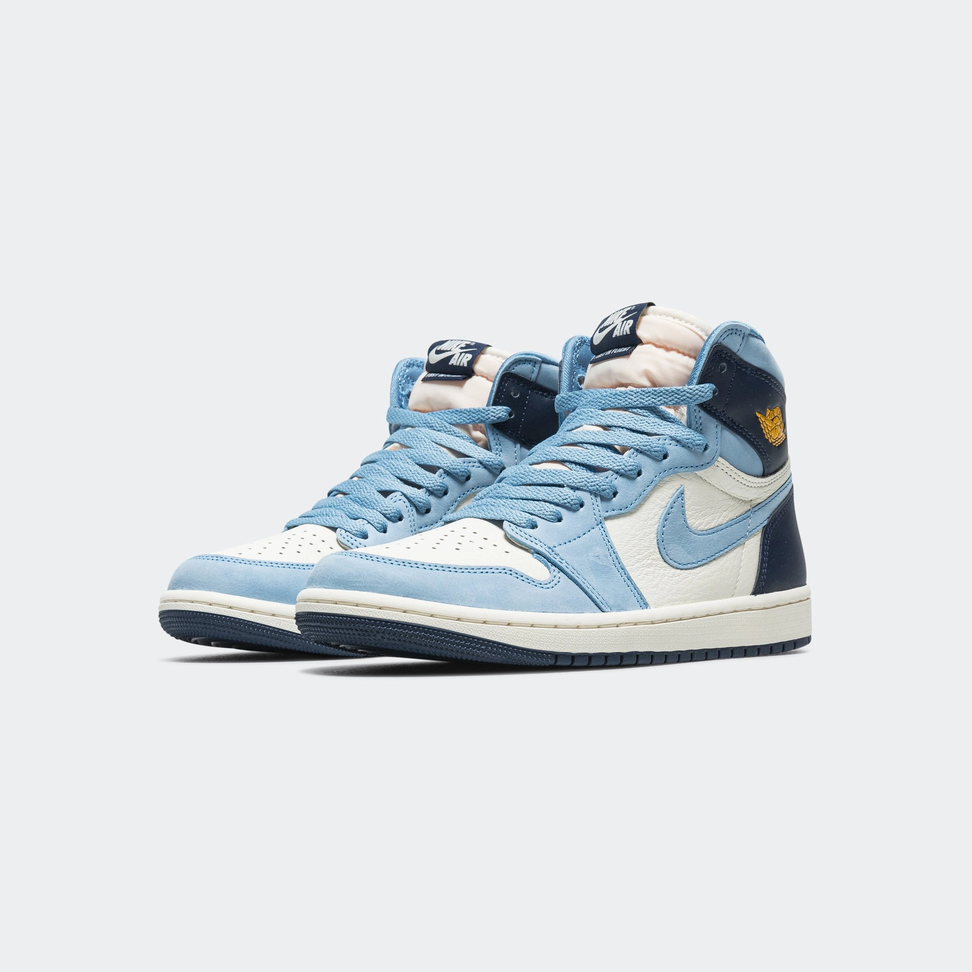 Womens Air Jordan 1 Retro High OG - University Blue/University Gold-Sail